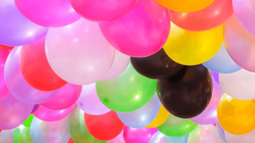 globos de varios colores