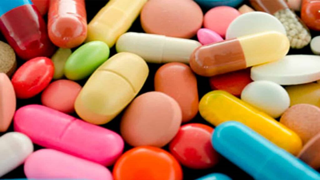 píldoras de varios colores